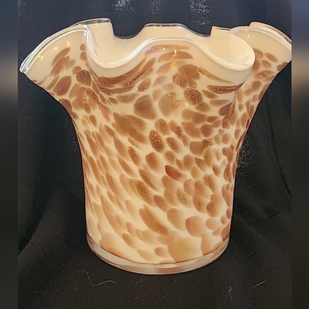 Elegant Brown and Cream Vase